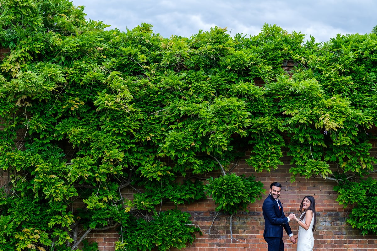 Engagement Photos in the Italian Garden at North Mymms Park